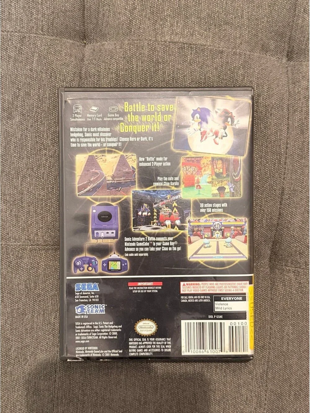 Sonic Adventure 2 Battle for Nintendo GameCube